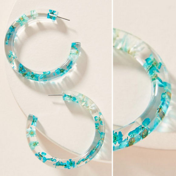 Anthropologie Jewelry - Large Resin Hoops